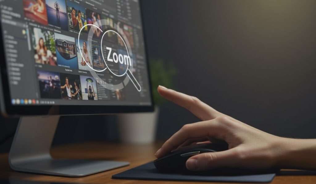how to zoom in on computer​